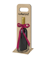 Коробка Лакарт Дизайн под бутылку сборная с лентой