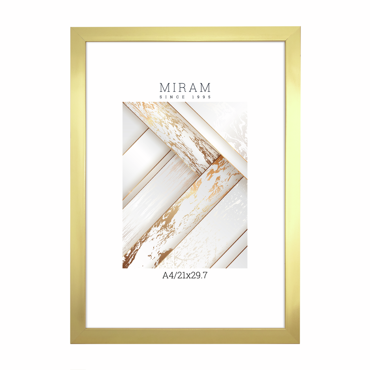 Фоторамка Мирам золотая А4, 21 x 29.7см