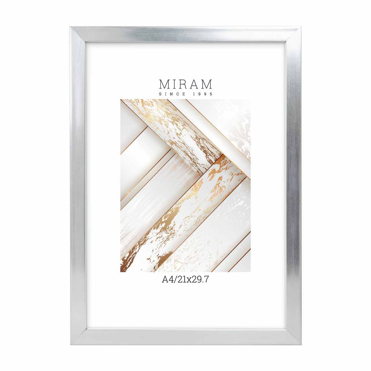 Фоторамка Мирам серебро А4, 21 x 29.7см