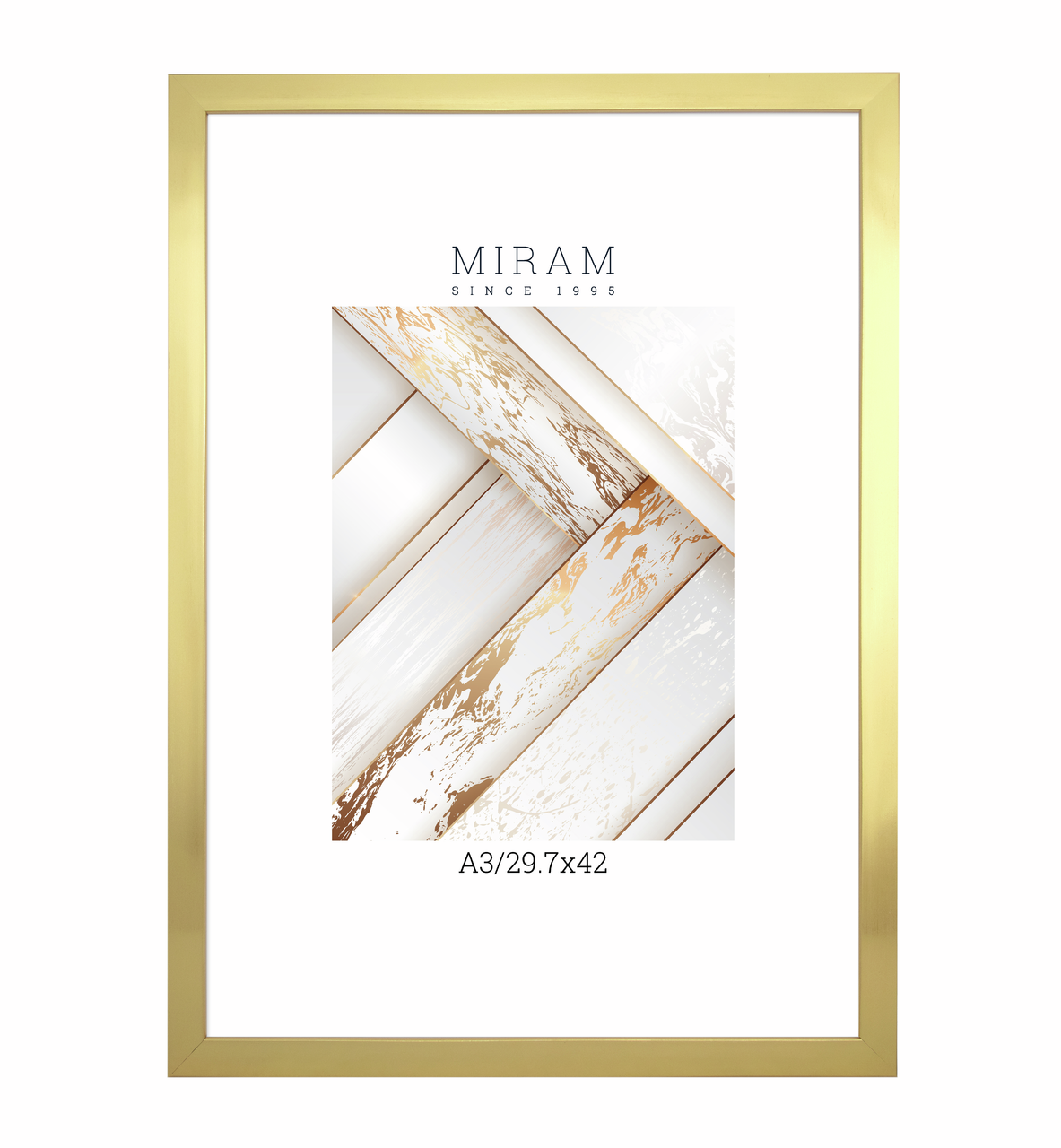 Фоторамка Мирам золото А3, 29.7 x 42см