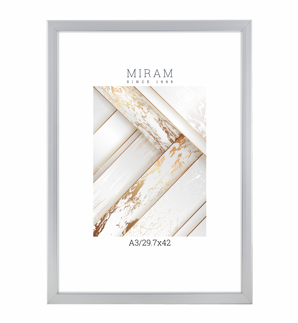 Фоторамка Мирам серебро А3, 29.7 x 42см