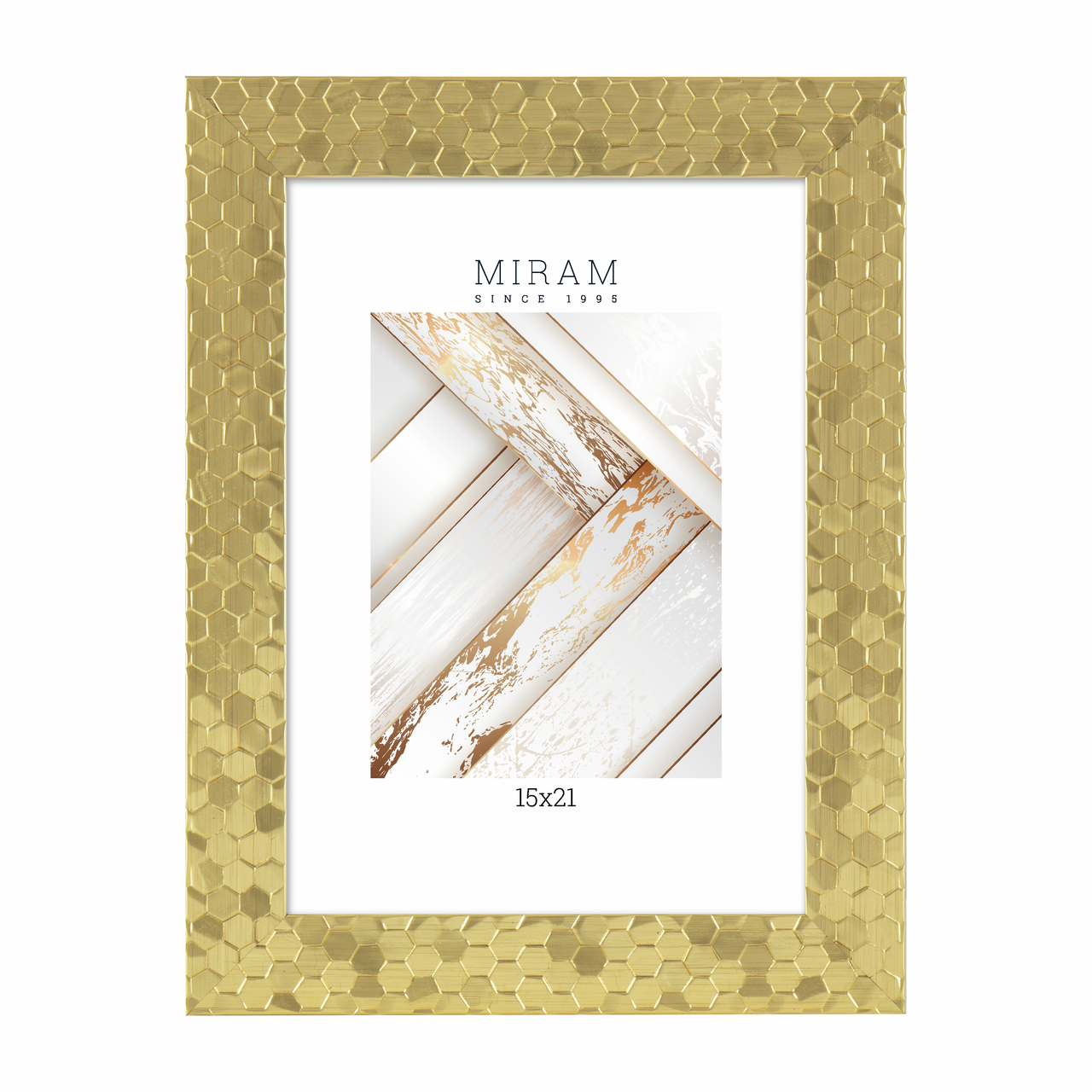 Фоторамка Мирам золото, 15 x 21см