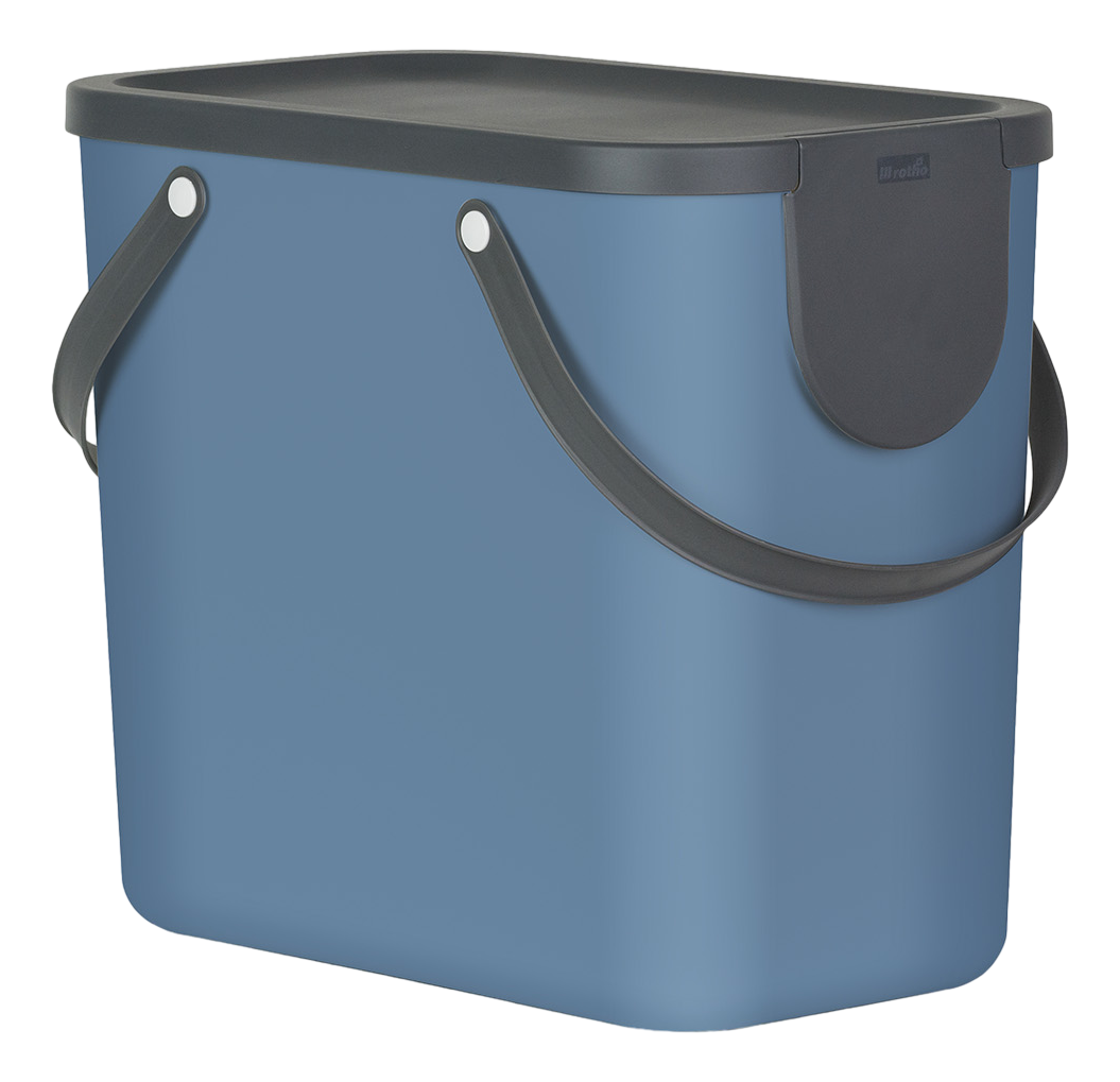 Контейнер для мусора Rotho Albula синий 25л, 34 x 24 x 40см