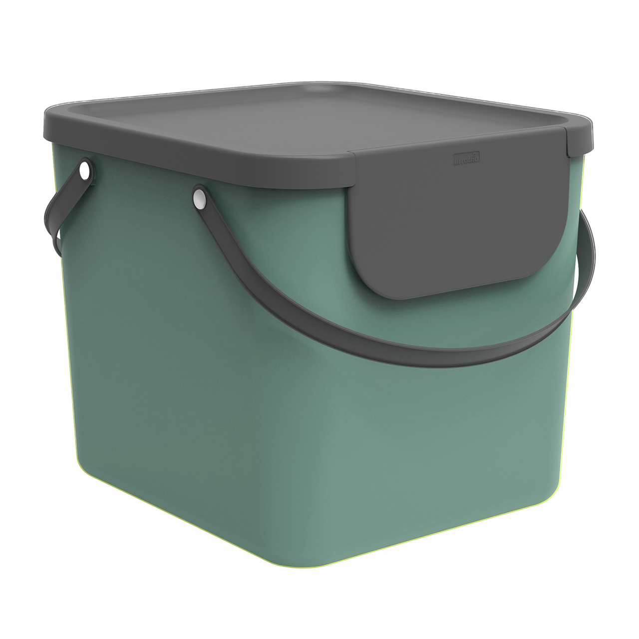 Контейнер для мусора Rotho Albula зеленый 40л, 34 х 36 x 40см