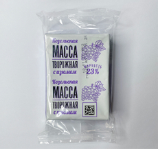 Масса творожная Козельское молоко с изюмом 23%, 180г