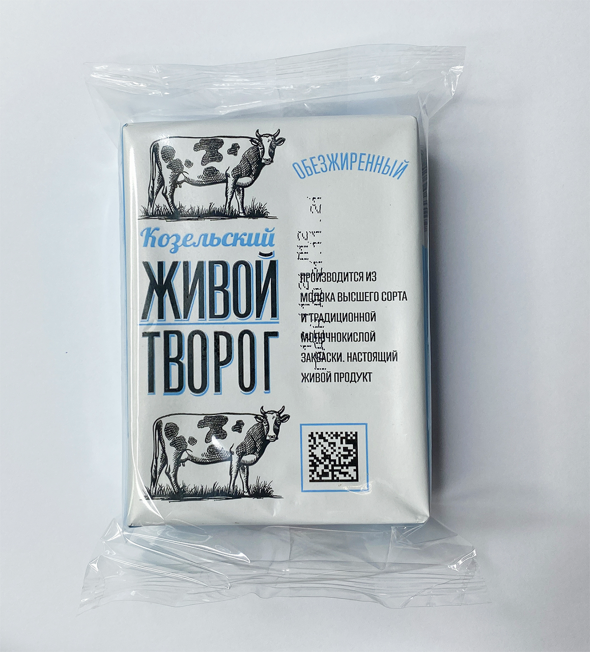 Творог Козельское молоко Козельский обезжиренный, 180г