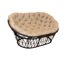 Диван садовый Greengard с подушкой искусственный ротанг сталь, 80 х 165 х 95см