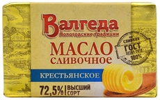 Масло сливочное Валгеда Крестьянское 72.5%, 160г