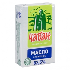 Масло сливочное Чабан 82.5%, 380г