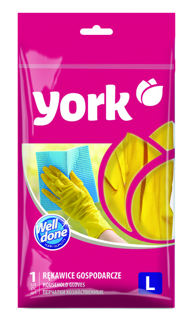 Перчатки хозяйственные York L