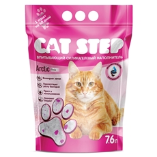 Наполнитель для кошачьего туалета Cat Step Arctic Pink впитывающий силикагелевый, 7.6л