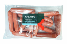 Сосиски Сибагро Молочные ГОСТ, ~1.2кг