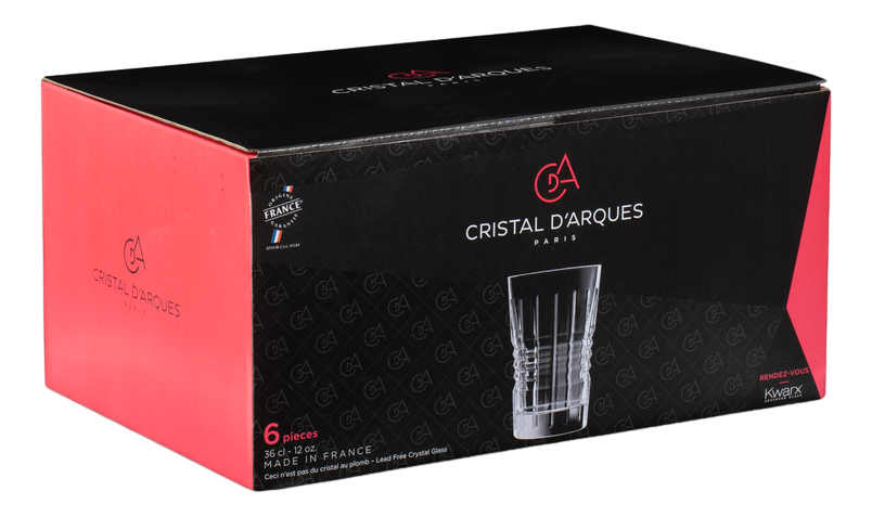Изображение товара Набор высоких стаканов Cristal d'Arques Rendez-vous 360 мл 6 шт Франция