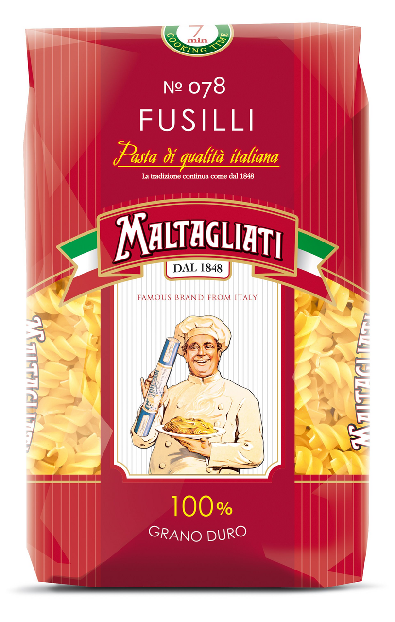Изображение товара Макароны спирали Maltagliati Fusilli №078 спираль, 450г
