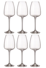 Набор бокалов для белого вина Crystal Bohemia Ancer alizee, 440мл х 6шт