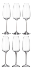 Набор бокалов для шампанского Crystal Bohemia Ancer alize, 290мл х 6шт