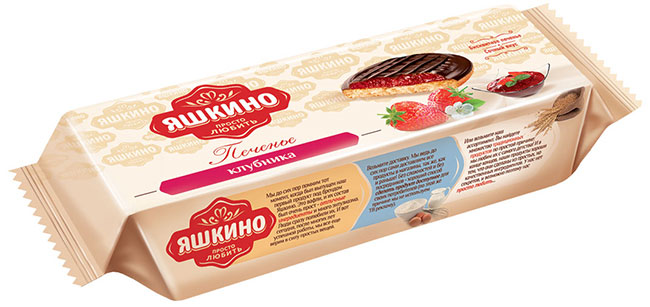 Печенье сдобное Яшкино с клубникой, 137г