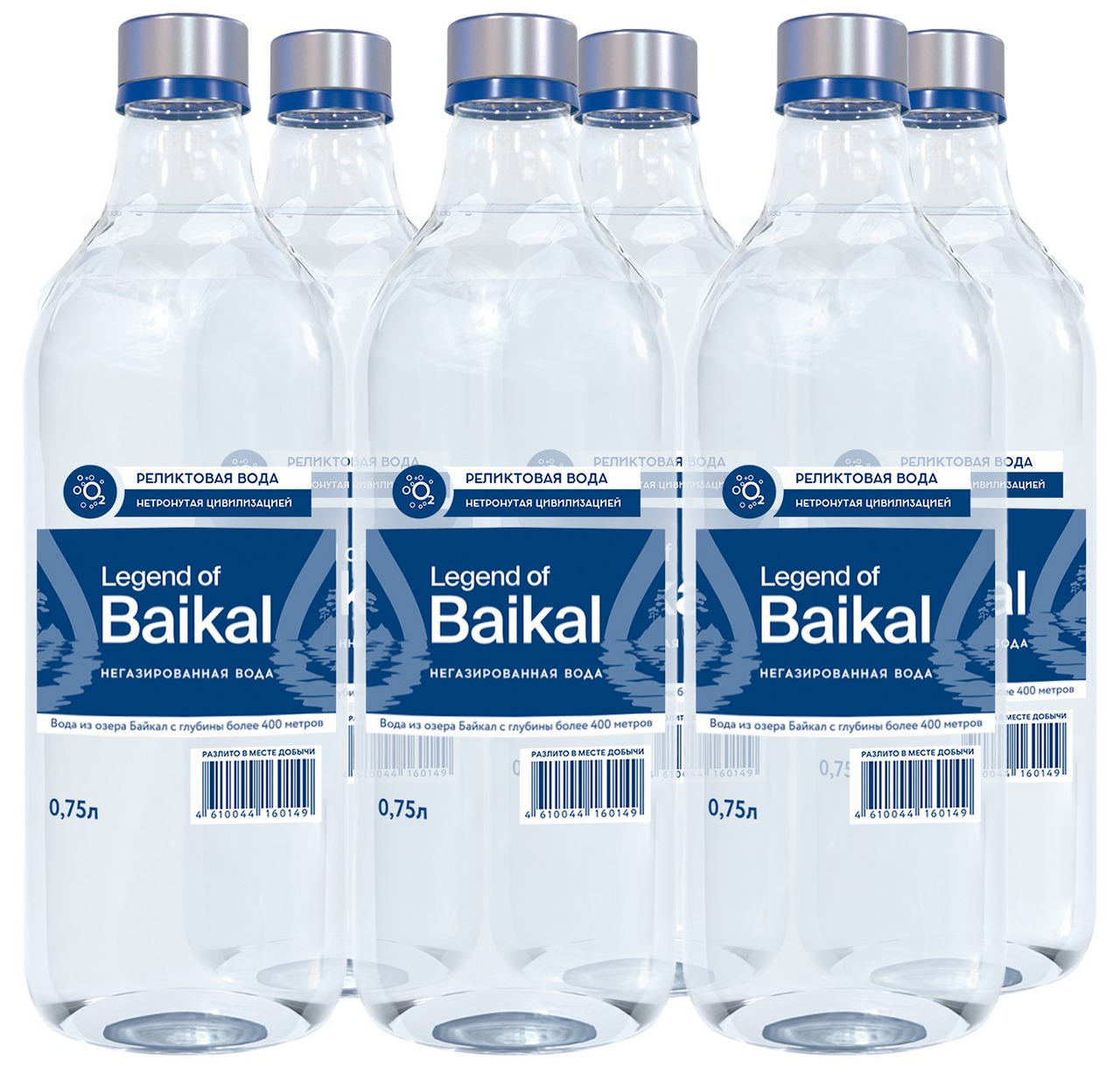 Изображение товара Вода Legend of Baikal питьевая негазированная 750 мл, упаковка 6 шт