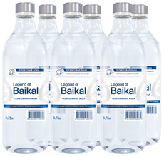 Вода Legend of Baikal питьевая газированная, 750мл x 6 шт