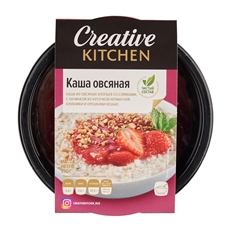Каша Creative Kitchen овсяная с клубникой, 250г