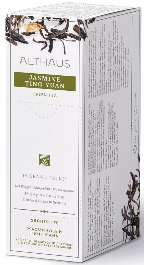 Изображение товара Зеленый чай Althaus с жасмином для чайника 15 пакетов по 4 г
