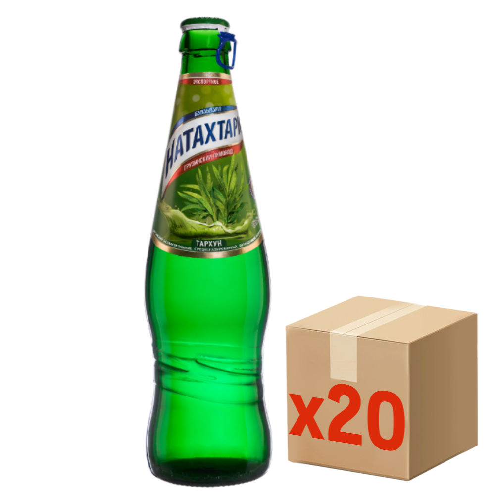Изображение товара Газированный лимонад Натахтари Тархун 500мл x 20 шт - натуральный грузинский напиток