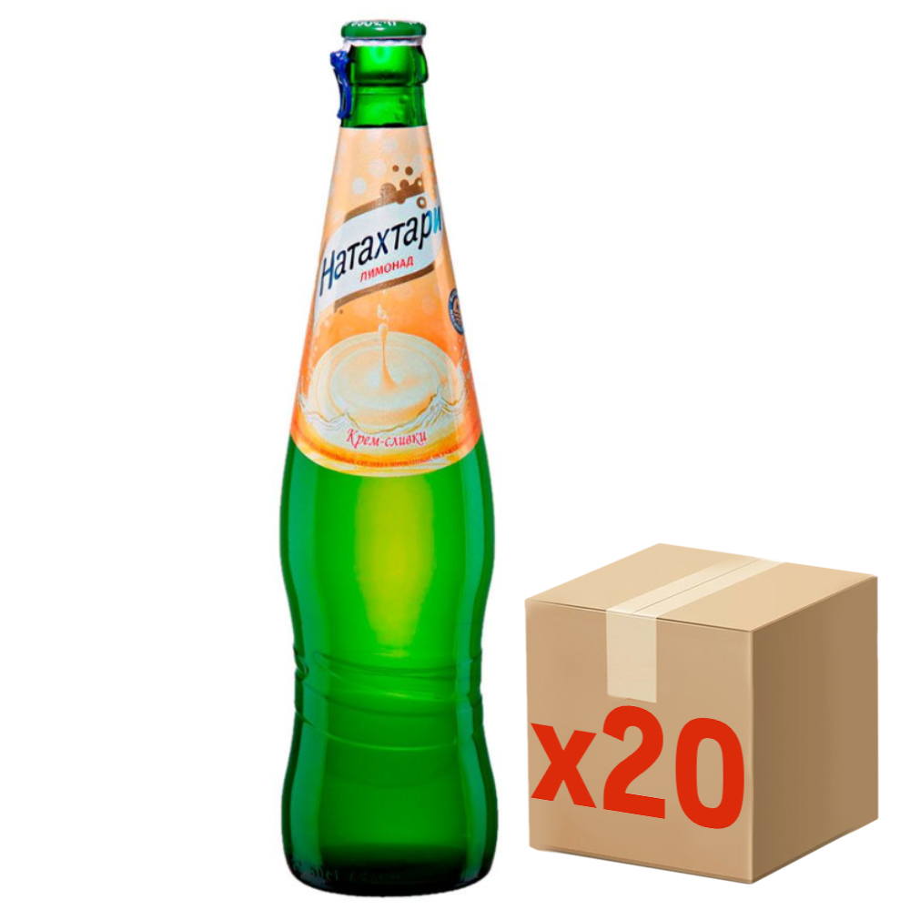 Изображение товара Натахтари Лимонад Крем-сливки газированный 500мл, 20 шт