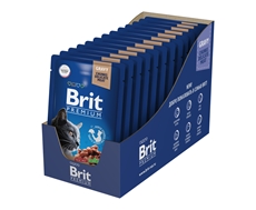 Корм влажный Brit Premium для стерилизованных кошек с куриной печенью, 85г x 14 шт