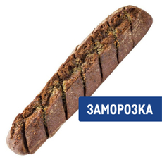 Багет ржаной с чесноком половинка, 200г x 48 шт