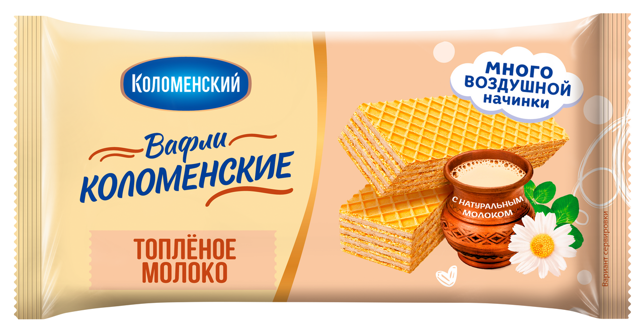 Вафли Коломенское с топленым молоком, 200г