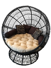 Кресло для отдыха Greengard Салерно с подушкой искусственный ротанг сталь