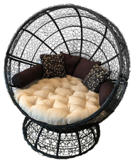 Кресло для отдыха Greengard Салерно с подушкой искусственный ротанг сталь