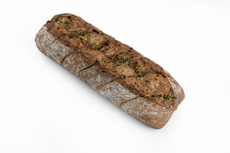 Половинка ржаного багета с чесноком, 180г