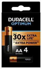Батарейки Duracell Optimum AA, 4шт