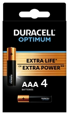 Батарейки Duracell Optimum AAA, 4шт