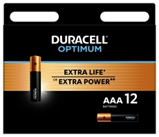 Батарейки Duracell Optimum AAA, 12шт