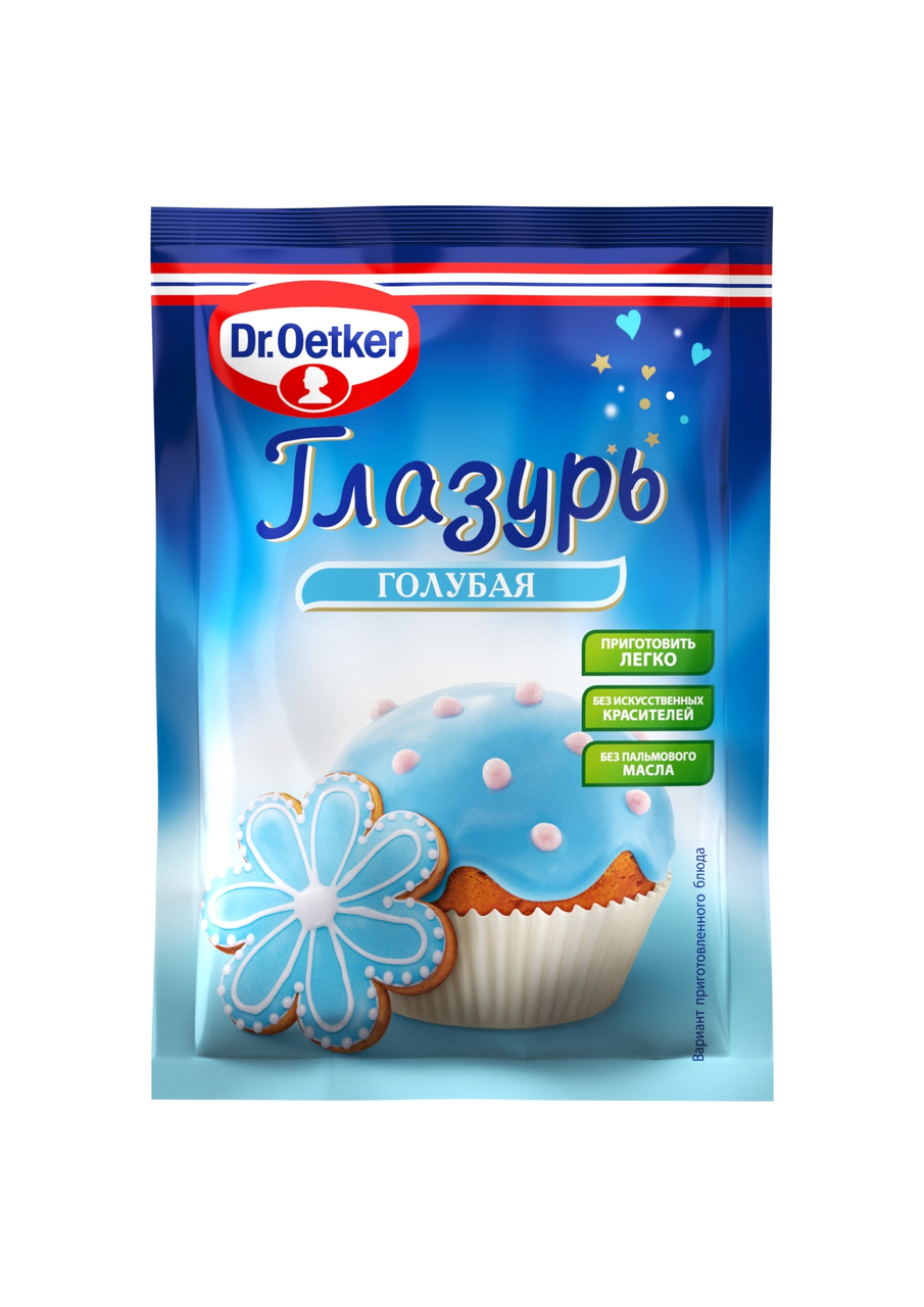 Глазурь Dr. Oetker голубая, 90г