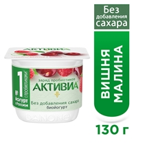 Йогурт Активиа вишня-яблоко-малина 2.9%, 130г