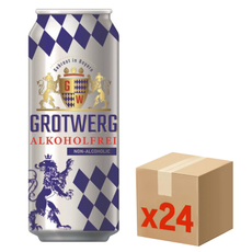 Пиво Grotwerg светлое безалкогольное, 0.5л х 24 шт