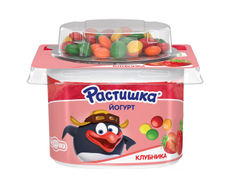 Йогурт детский Растишка Клубника и драже в шоколаде 3% с 3 лет, 116г