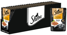Корм влажный Sheba для кошек Ломтики в соусе с курицей и индейкой, 75г x 28 шт