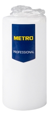 METRO PROFESSIONAL Свеча столбовая белая лакированная, 4 x 9см