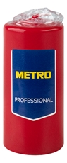METRO PROFESSIONAL Свеча столбовая бордо лакированная, 4 x 9см