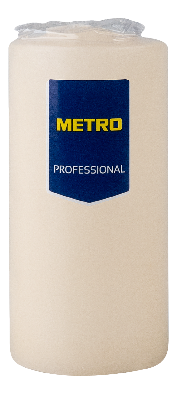 METRO PROFESSIONAL Свеча столбовая слоновая кость лакированная, 5.6 x 12см