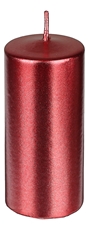 METRO PROFESSIONAL Свеча столбовая красная лакированная, 6.3 x 15см