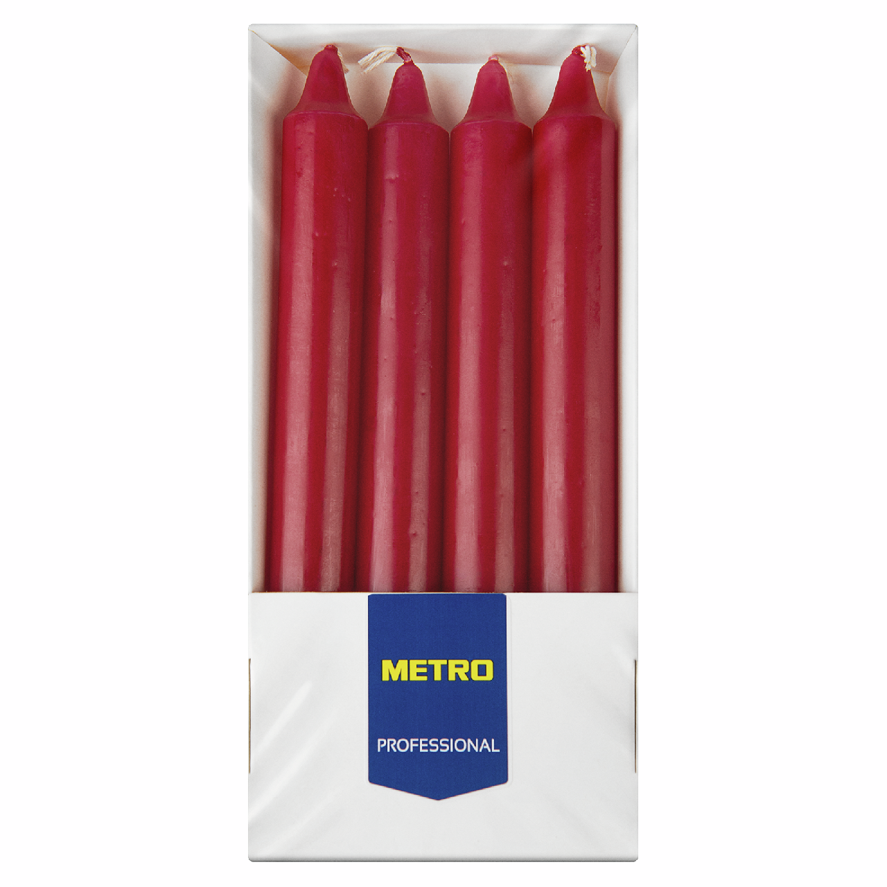 METRO PROFESSIONAL Свеча столовая бордо, 4шт