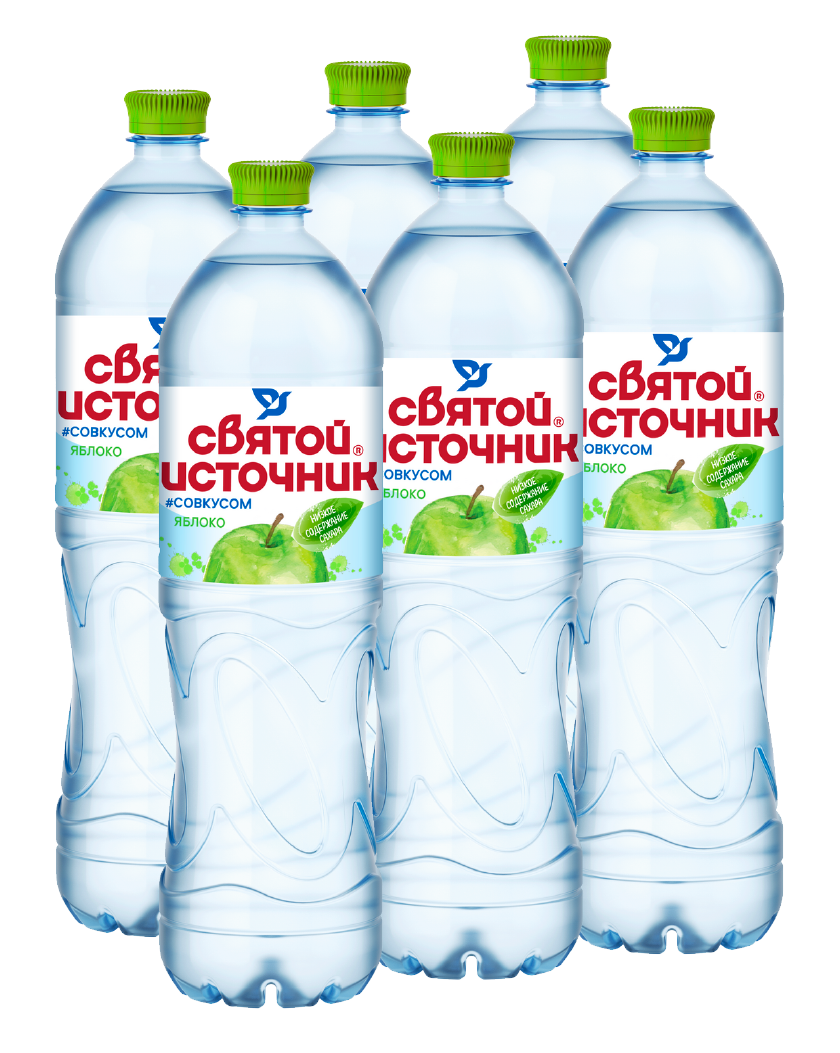 Вода Святой Источник питьевая негазированная яблоко, 1.5л x 6 шт купить ...