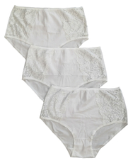 Трусы Authentic женские макси кружевные хлопок-эластан S-20