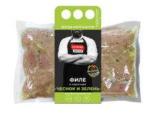 Филе цыпленка-бройлера Петруха мастер в маринаде чеснок и зелень охлажденное, ~1.45кг