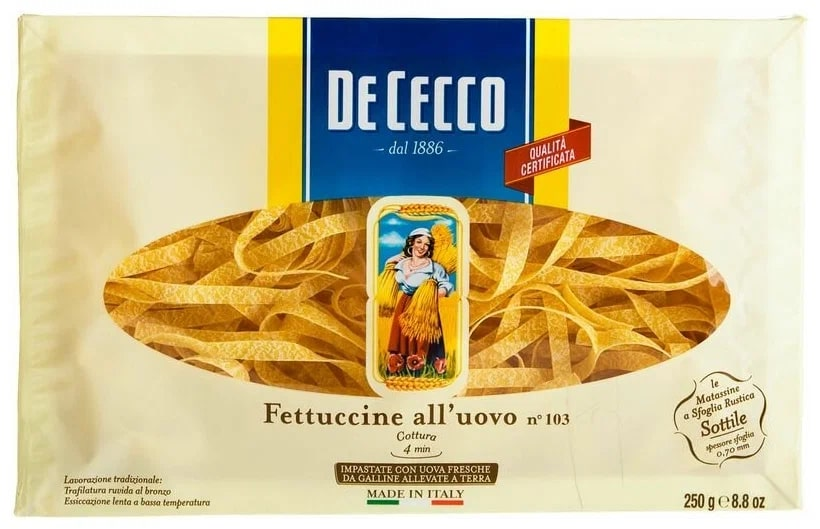 Изображение товара Макароны гнезда De Cecco Fettuccine №103, 250г